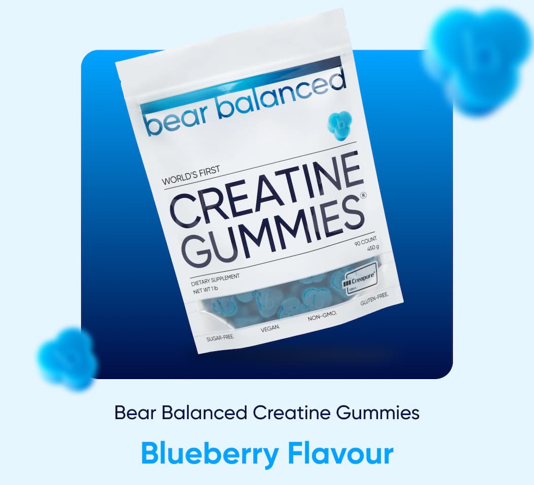 Bear Balanced Creatine Gummies Blueberry Flavour