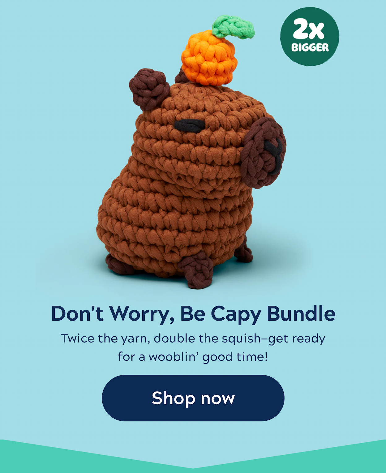 Hugh the Capybara Extra Squeezy Crochet Kit