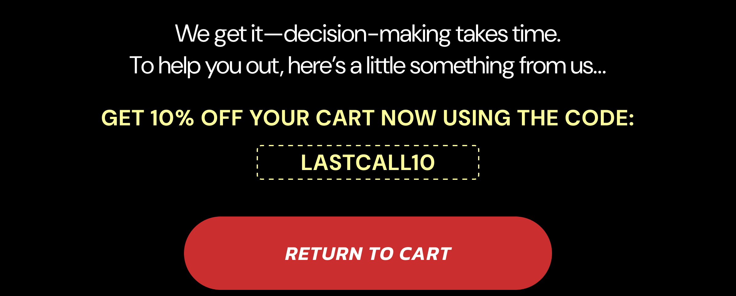 Return To Cart