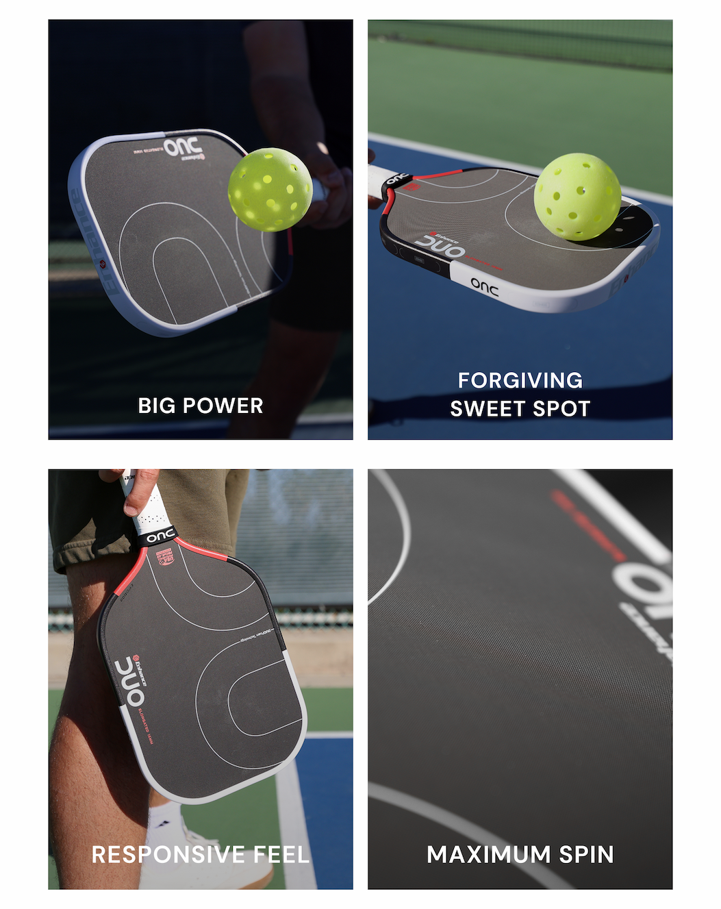 Big Power. Forgiving Sweet Spot. Responsive Feel. Maximum Spin.
