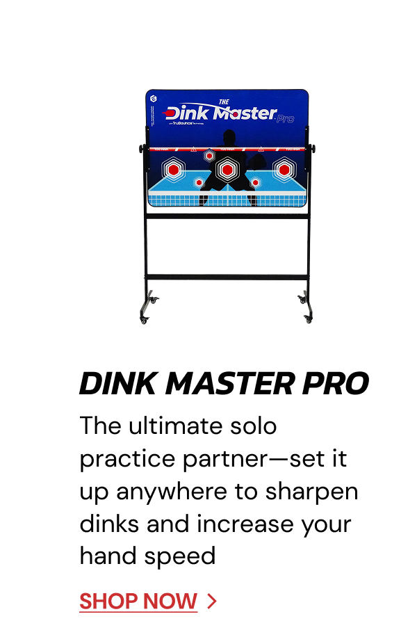 Dink Master pro The ultimate solo practice partner—set it up anywhere to sharpen dinks and increase your hand speed SHOP NOW