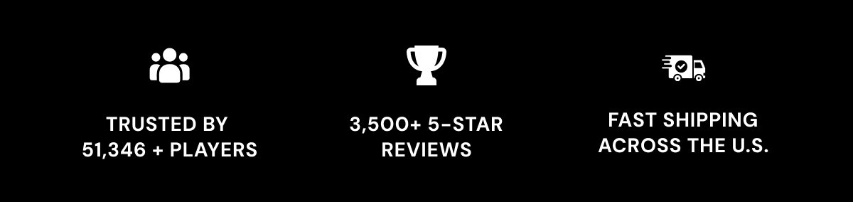 Trusted by 51k+ players | 3,500 5-star Reviews | Fast shipping across the U.S.