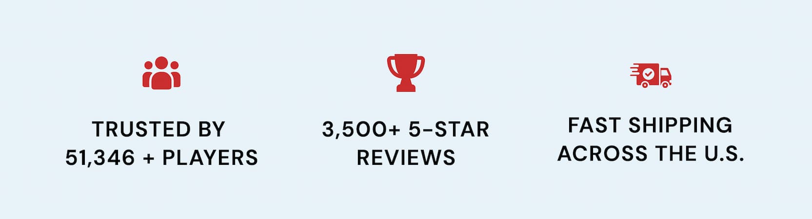 Trusted By  51,346 + Players 3,500+ 5-Star Reviews Fast Shipping across the U.S.