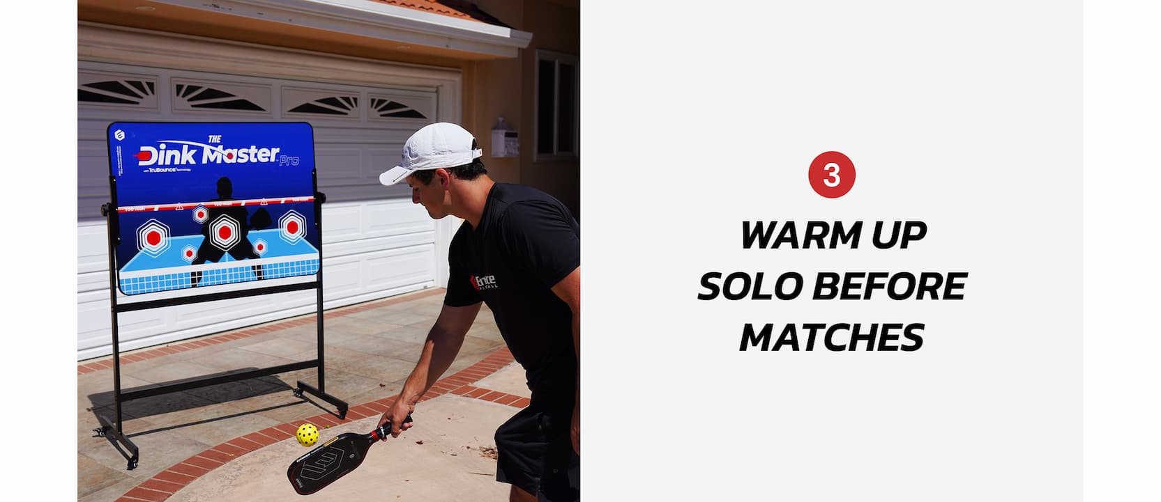 1 Build consistency with targeted reps 2 Improve footwork, touch, and precision 3 Warm up solo before matches