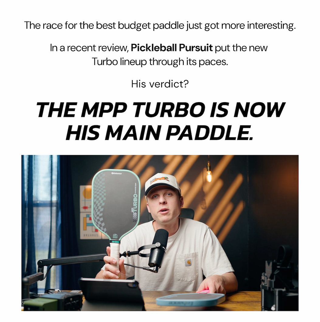 The race for the best budget paddle just got more interesting. In a recent review, Pickleball Pursuit put the new Turbo lineup through its paces. His verdict? The MPP Turbo is now his main paddle.