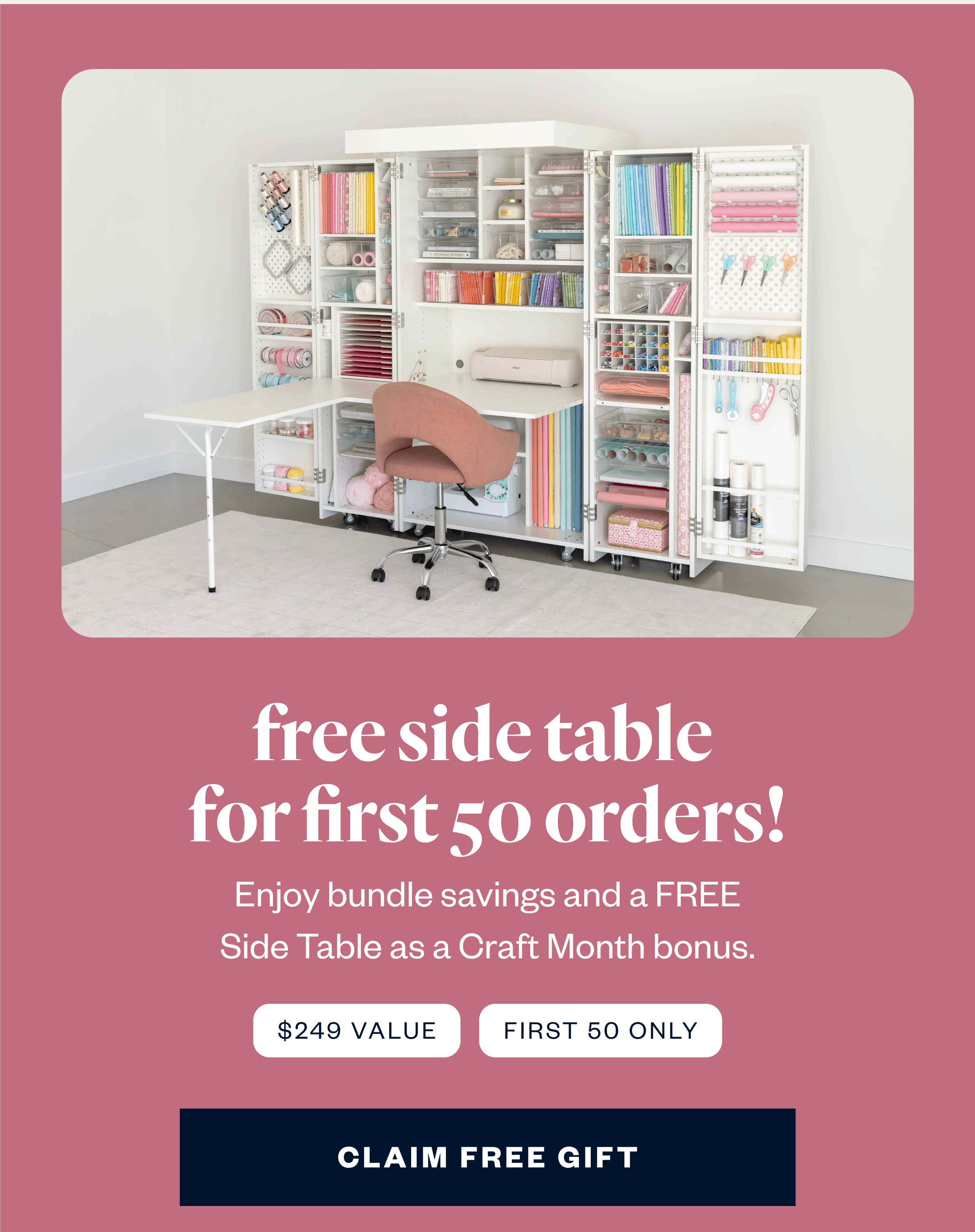free side table  for first 50 orders!