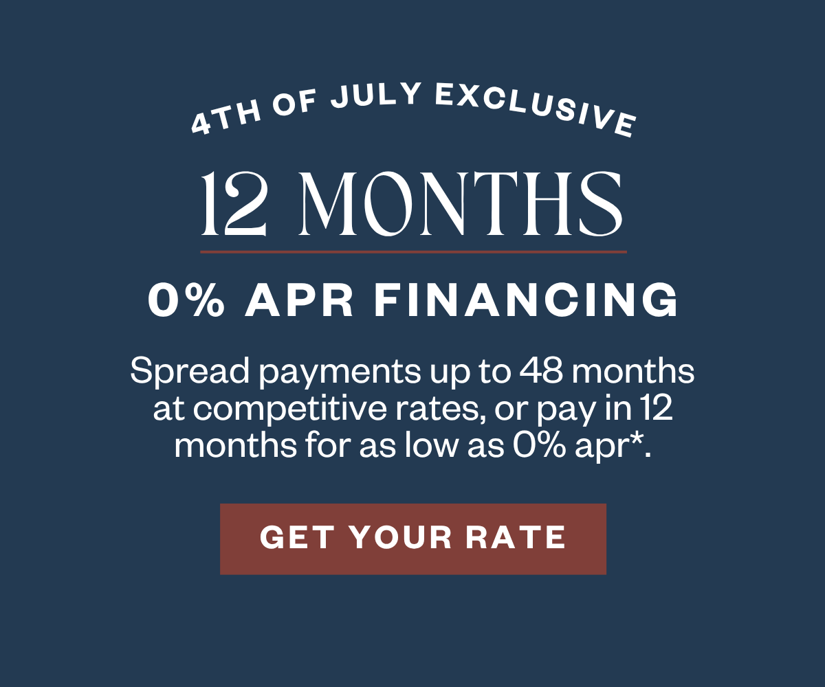 12 months 0% APR* financing