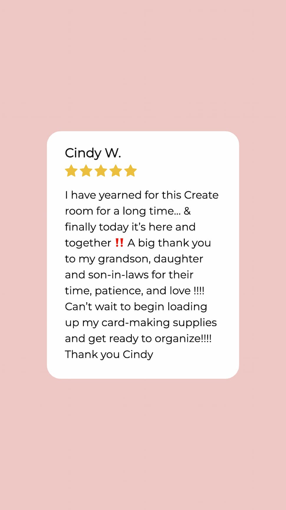 Customer review