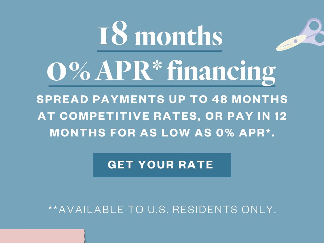 18 months 0% APR* financing