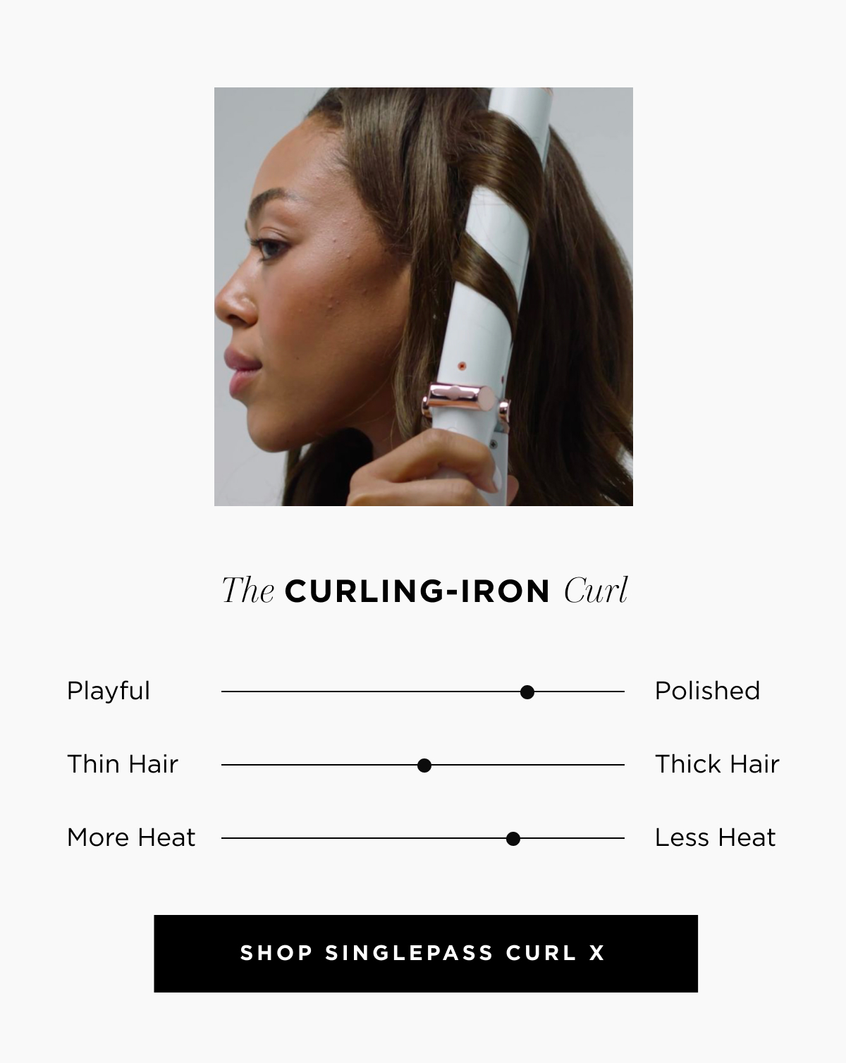 The CURLING-iron Curl | Shop SinglePass Curl X