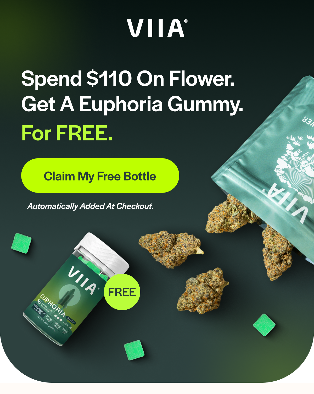 Spend $110 On Flower. Get A Euphoria Gummy. For FREE.