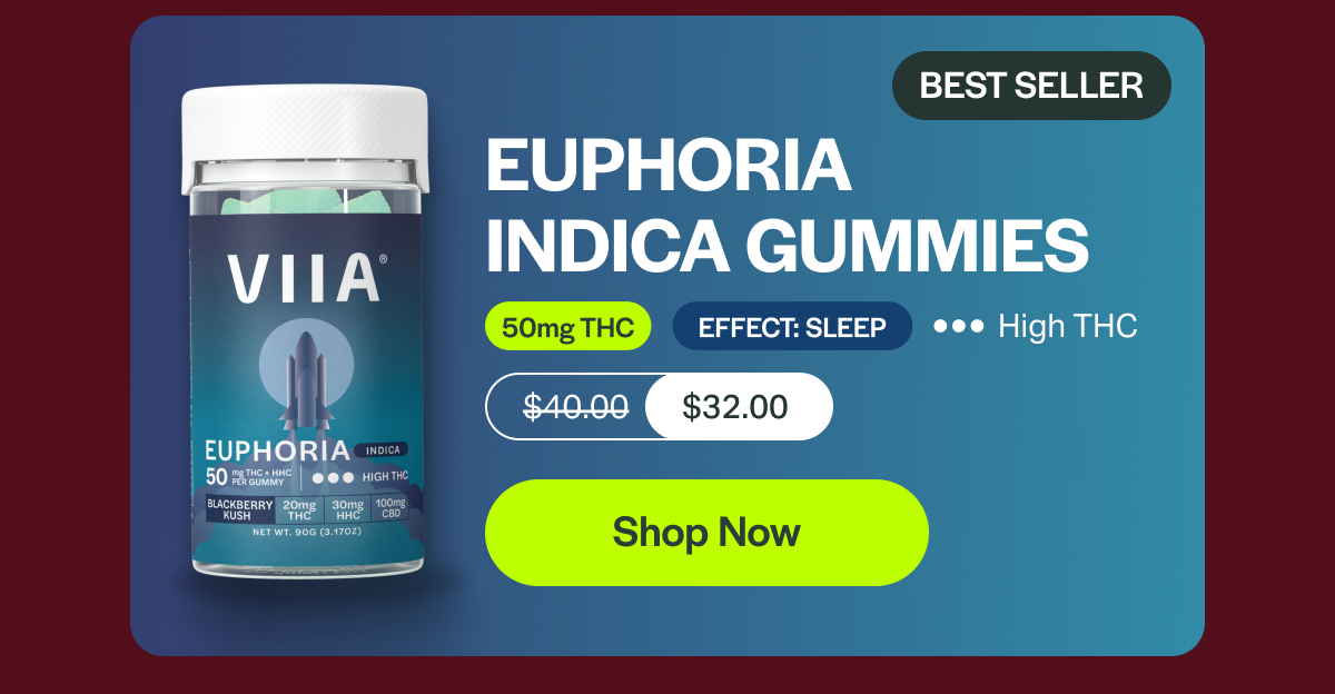 BEST SELLER EUPHORIA INDICA GUMMIES 50mg THC EFFECT: SLEEP High THC $40.00 $32.00. [Shop Now]