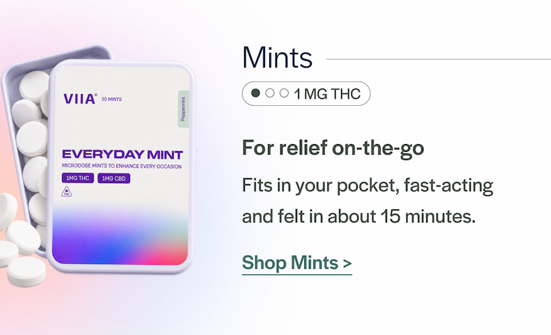 Mints, for relief on the go