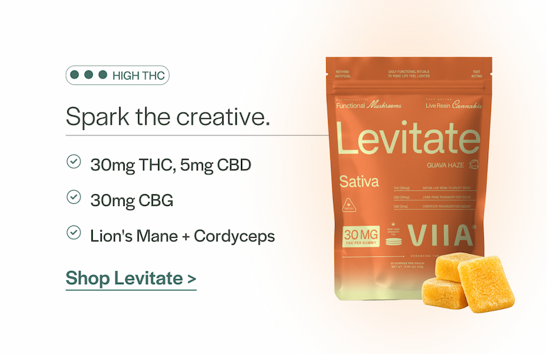 Spark the creative with Levitate Sativa fast-acting gummies