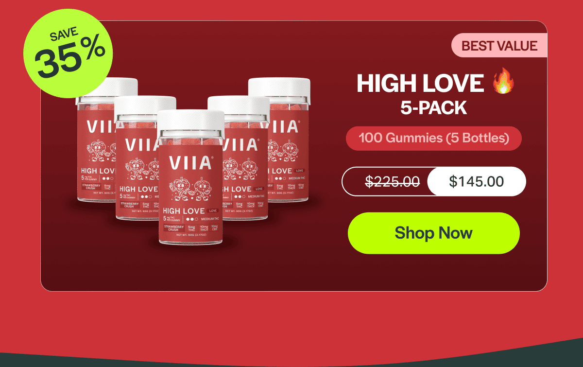  High Love 🔥 | 5-PACK | 100 Gummies (5 Bottles)