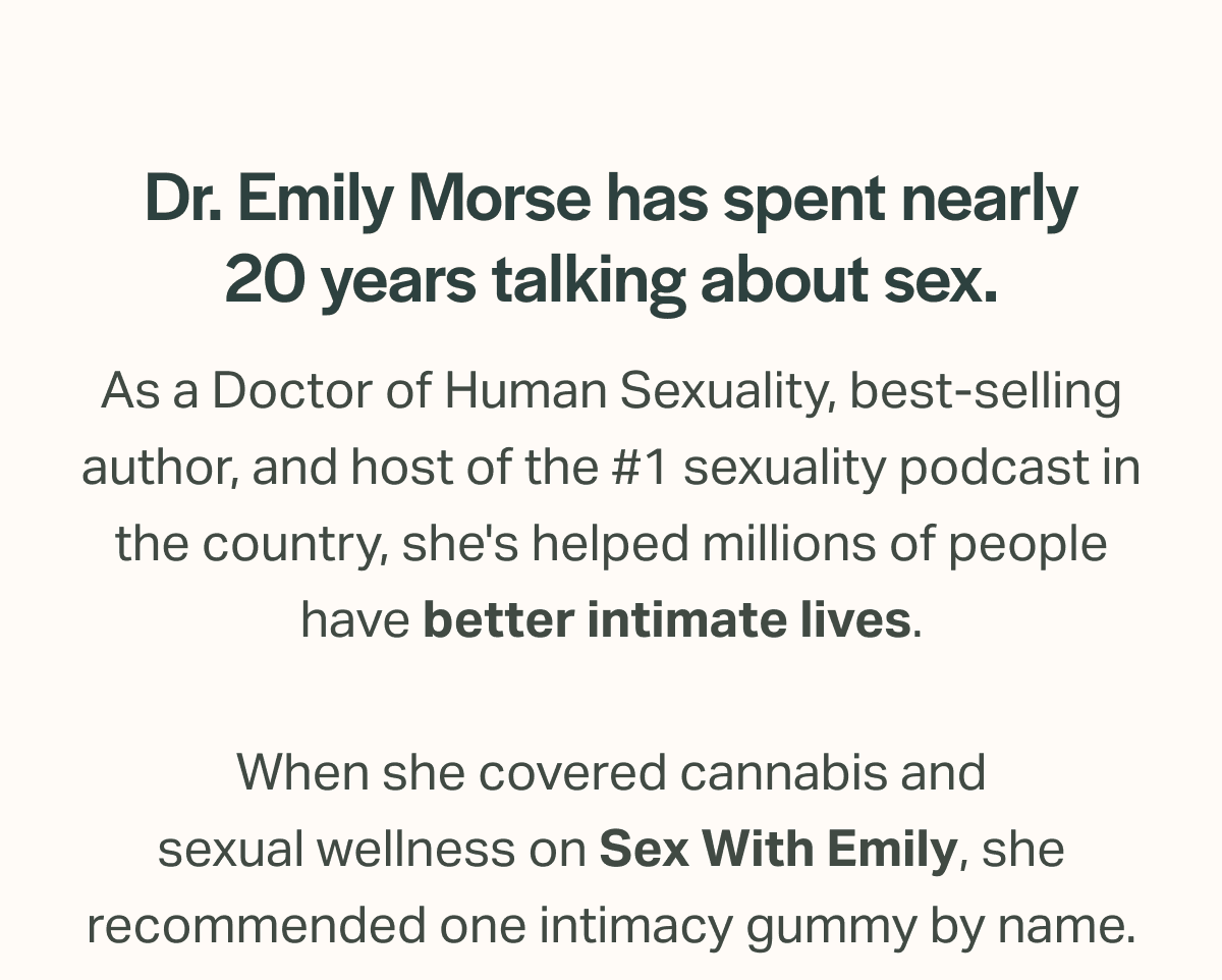 Dr. Emily Morse has spent nearly 20 years talking about sex.