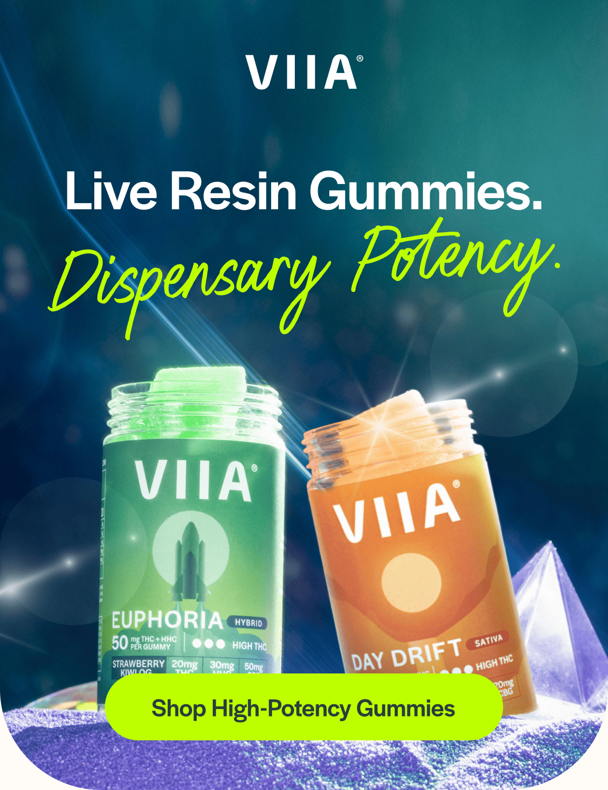Live Resin Gummies. Dispensary Potency.