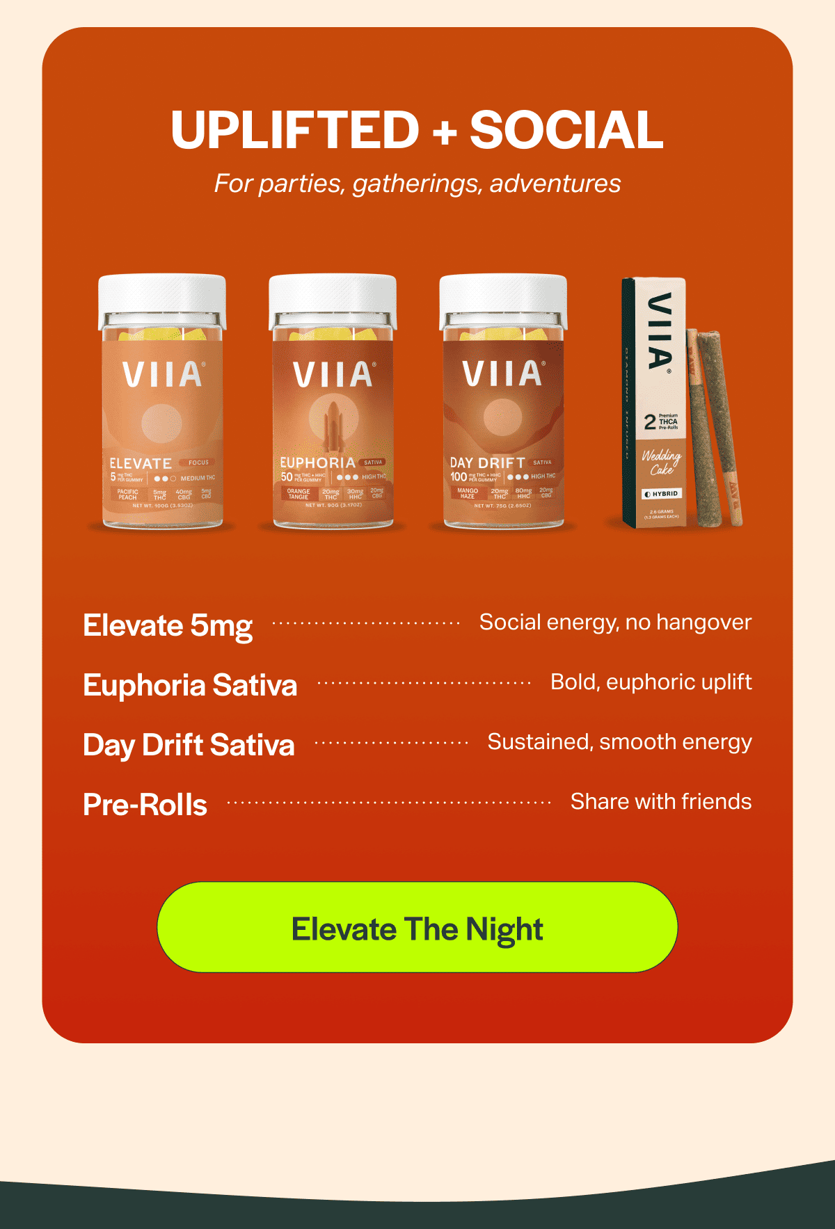 Uplifted + Social | For parties, gatherings, adventures