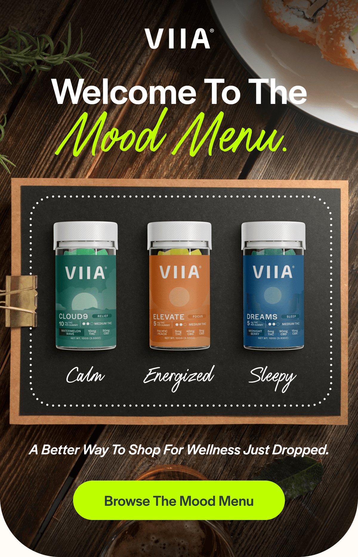 Welcome To The Mood Menu.