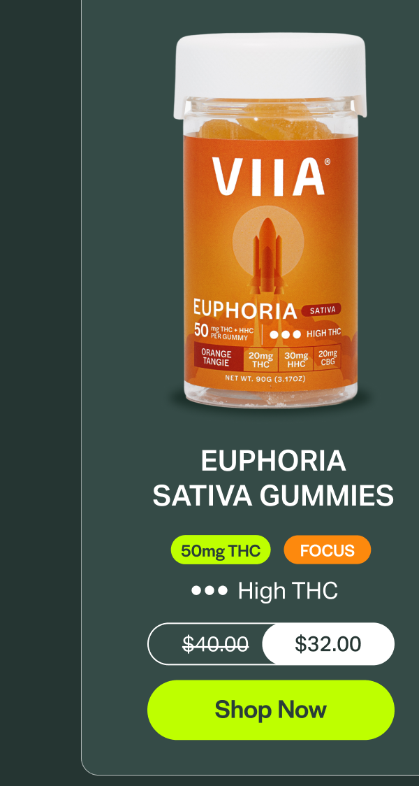 EUPHORIA SATIVA GUMMIES 50mg THC FOCUS High THC $40.00 $32.00 [Shop Now]