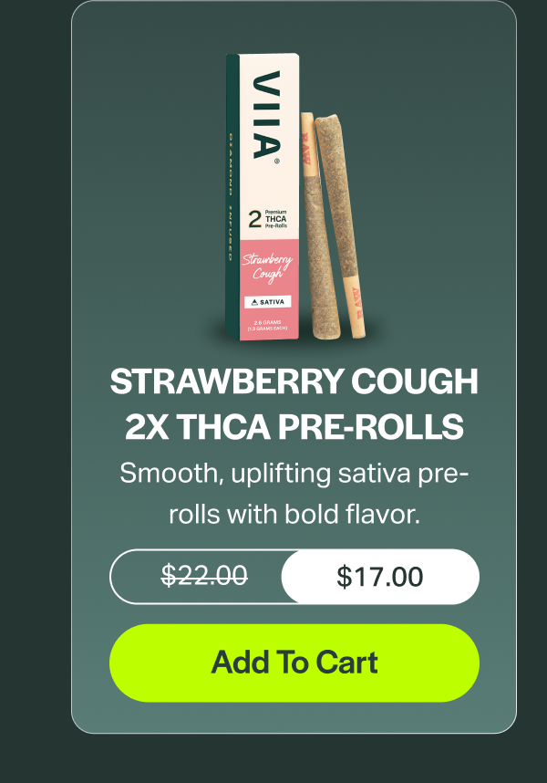 Strawberry Cough 2x THCA Pre-Rolls