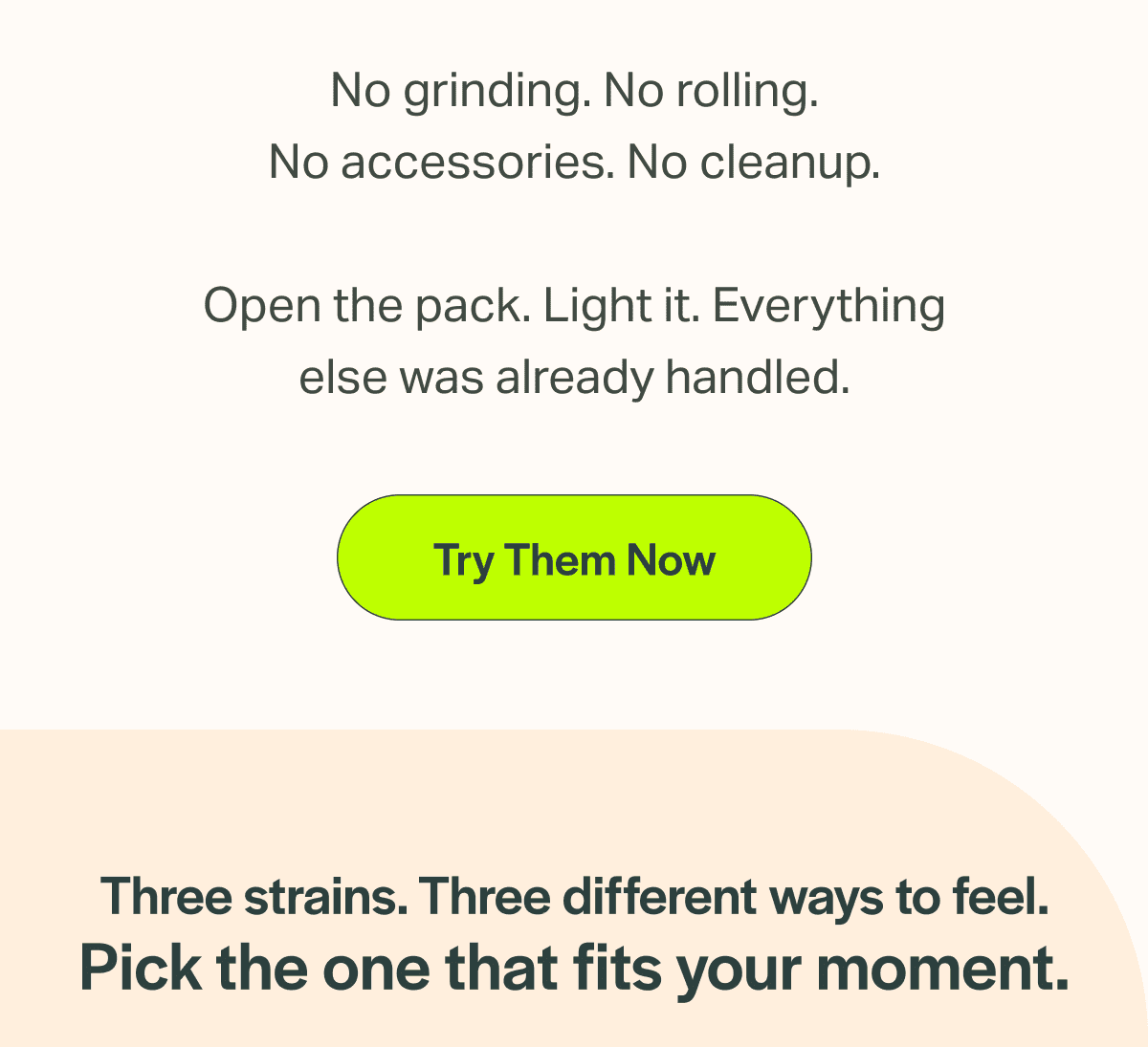 No grinding. No rolling. No accessories. No cleanup.  Open the pack. Light it. Everything else was already handled.