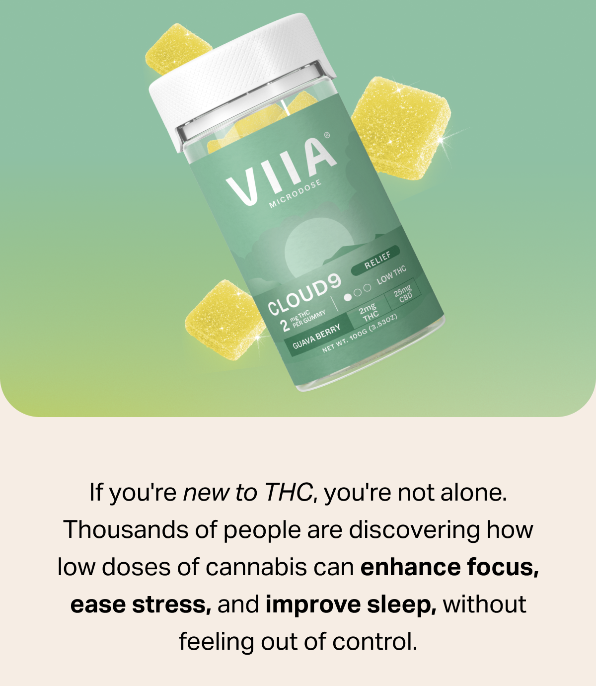 If you're new to THC, you're not alone. Thousands of people are discovering how low doses of cannabis can enhance focus, ease stress, and improve sleep, without feeling out of control.