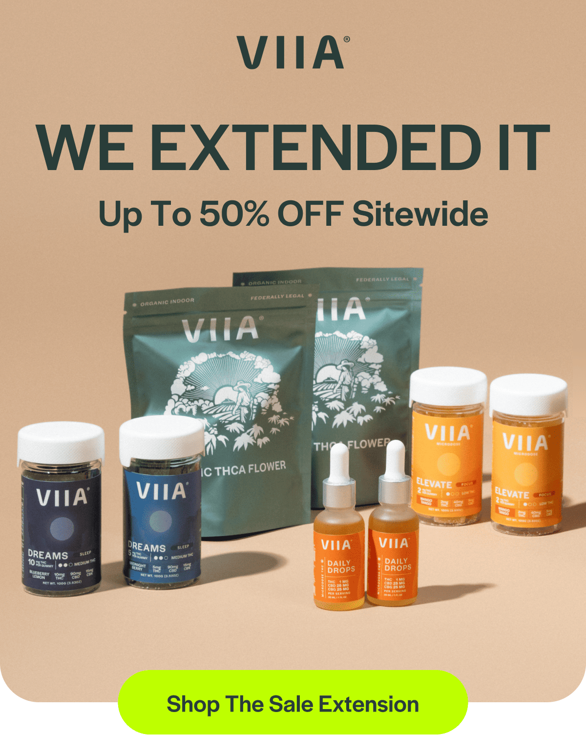 WE EXTENDED IT Up To 50% OFF Sitewide