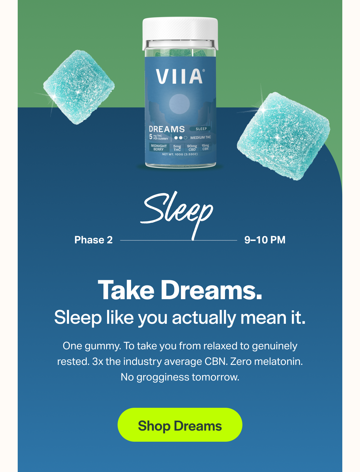 Take Cloud 9. | Let the week dissolve.