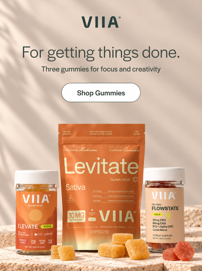 Made for making things. Three gummies for focus and creativity.