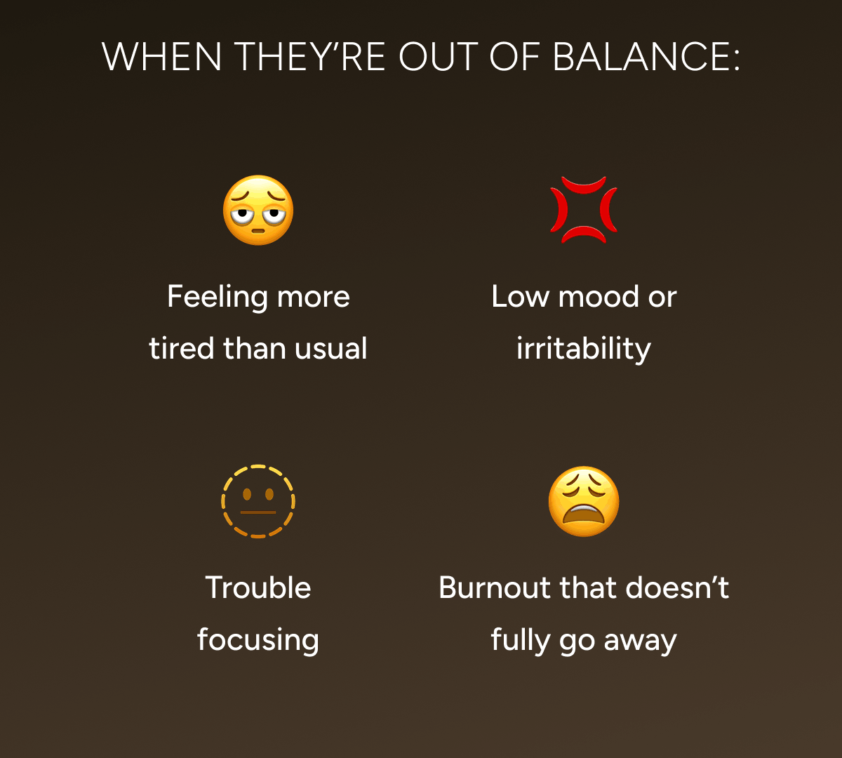 When they're out of balance: