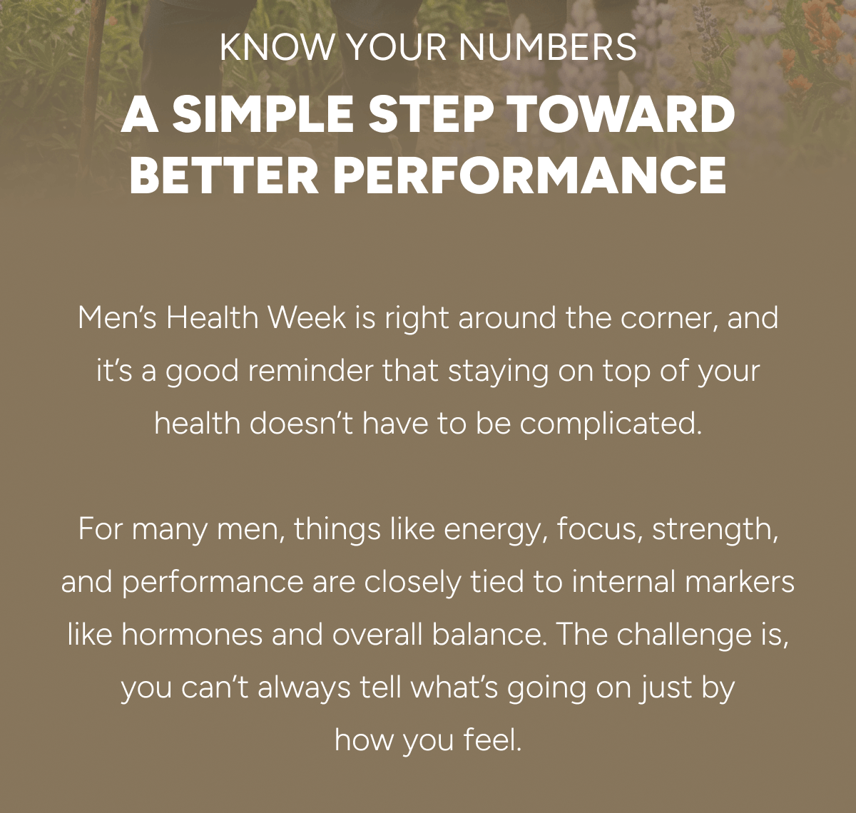 Know your numbers. A simple step towards better performance.