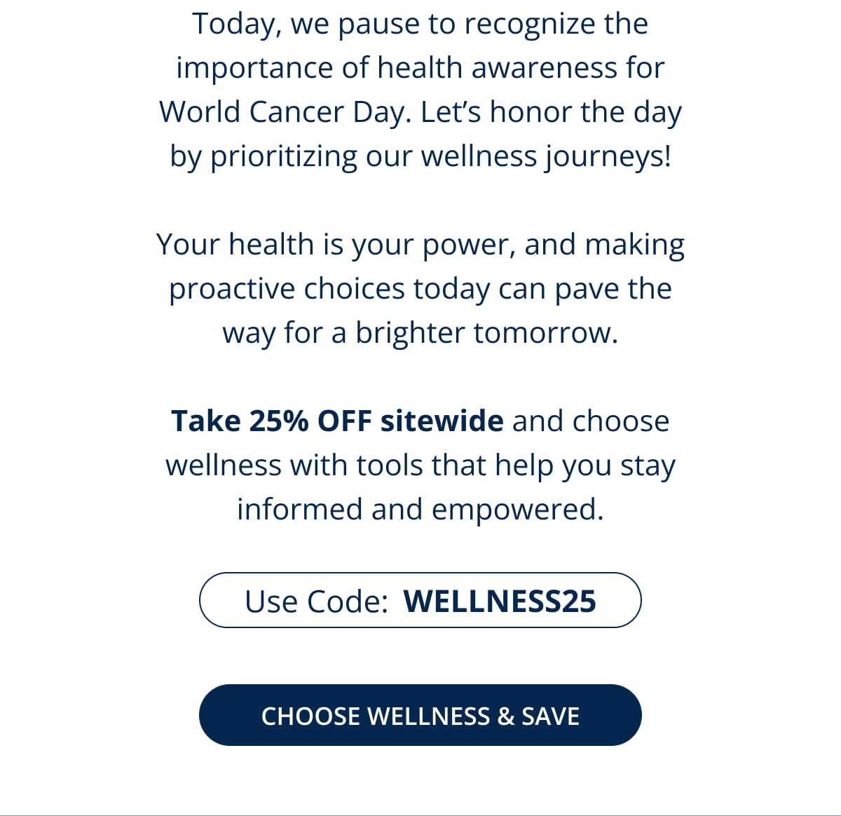 Use code WELLNESS25 for 25% off sitewide