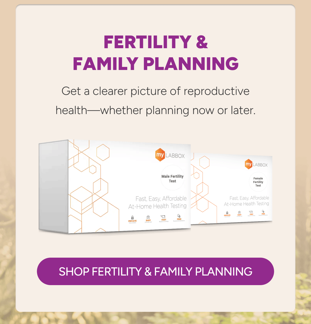 Fertility & Family Planning [Click here to Shop Fertility & Family Planning]