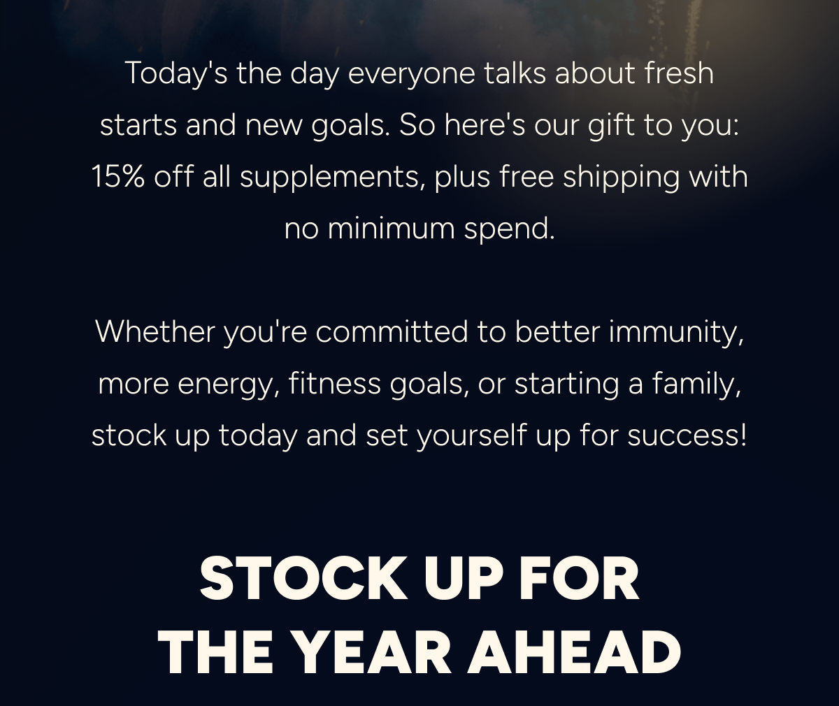 Stock Up For The Year Ahead