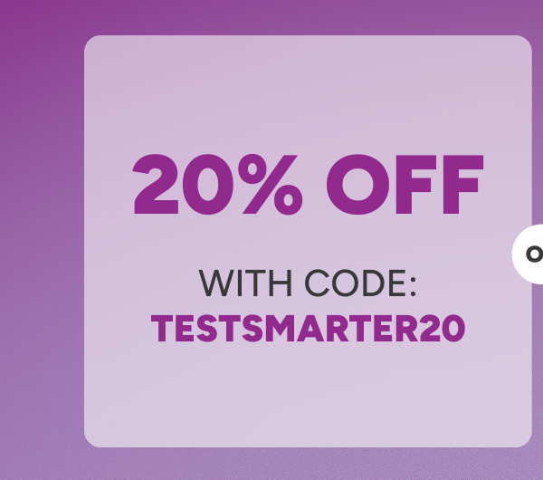 20% Off Sitewide With Code: TESTSMARTER20