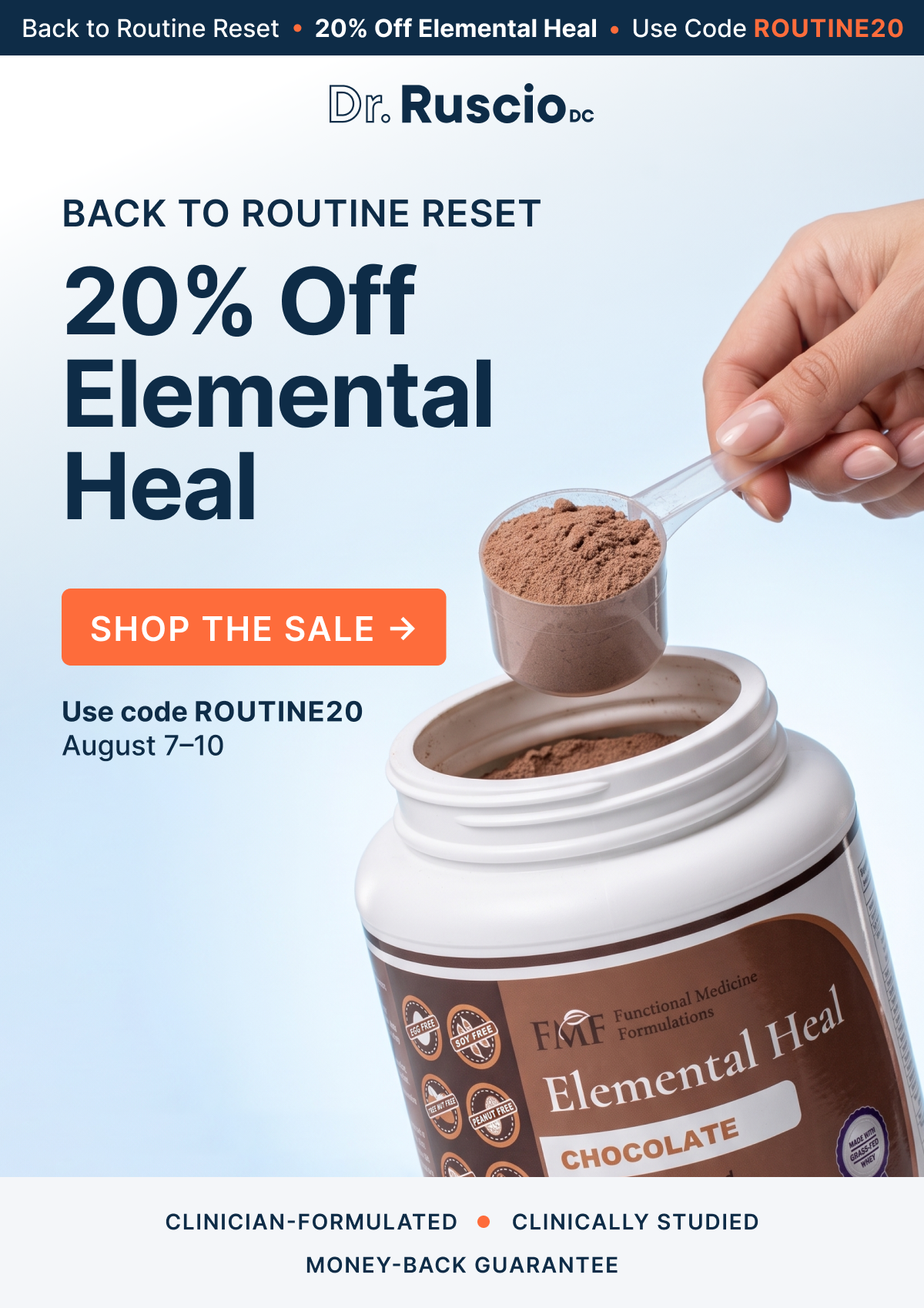 BACK TO ROUTINE RESET. 20% Off Elemental Heal