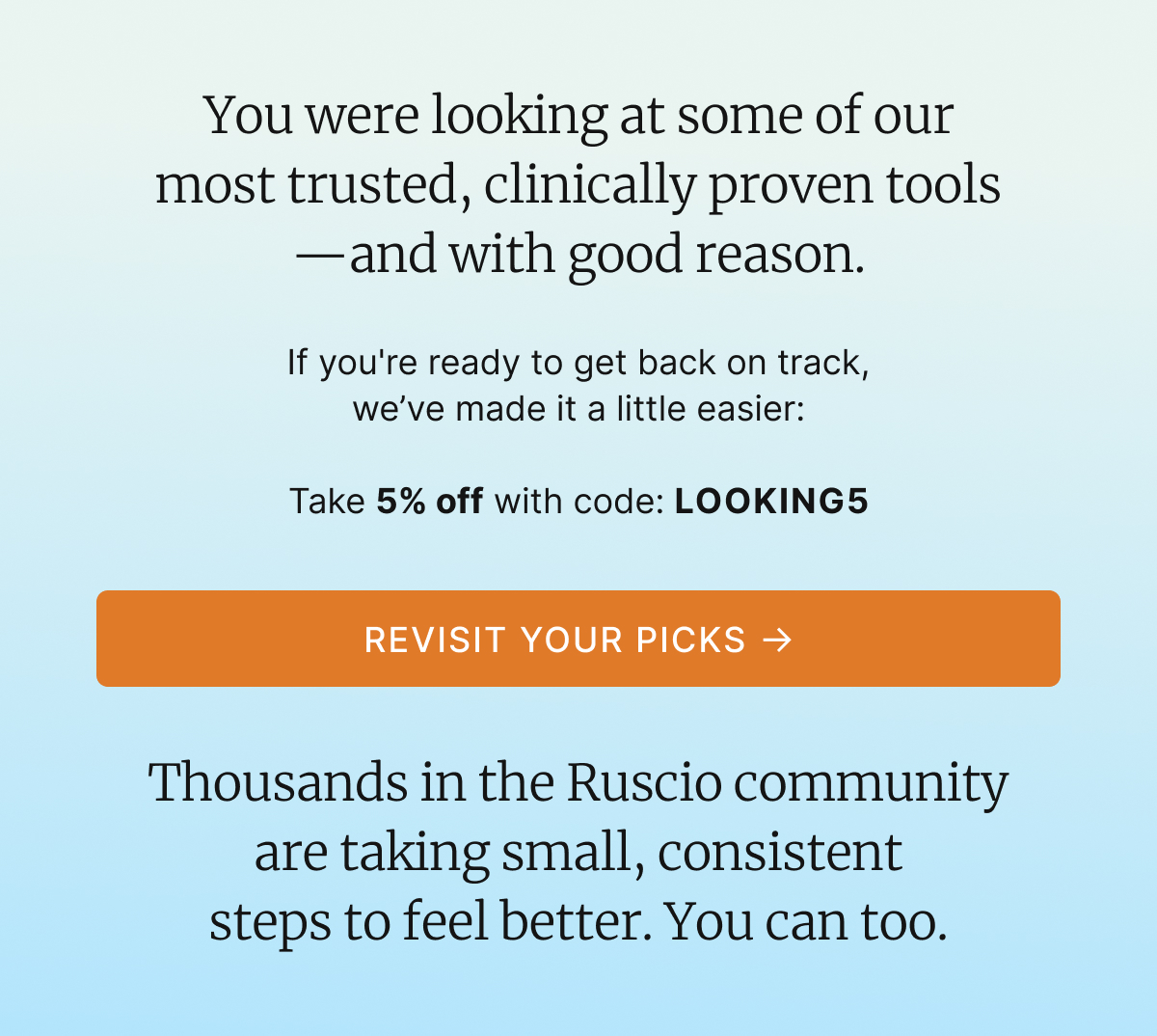 RETURN TO YOUR ITEMS