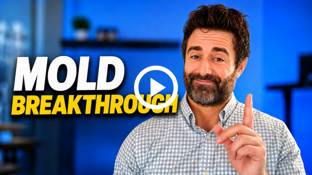 Video still from podcast titled, "The Mold Treatment Breakthrough We Didn’t Expect" with link to watch on YouTube
