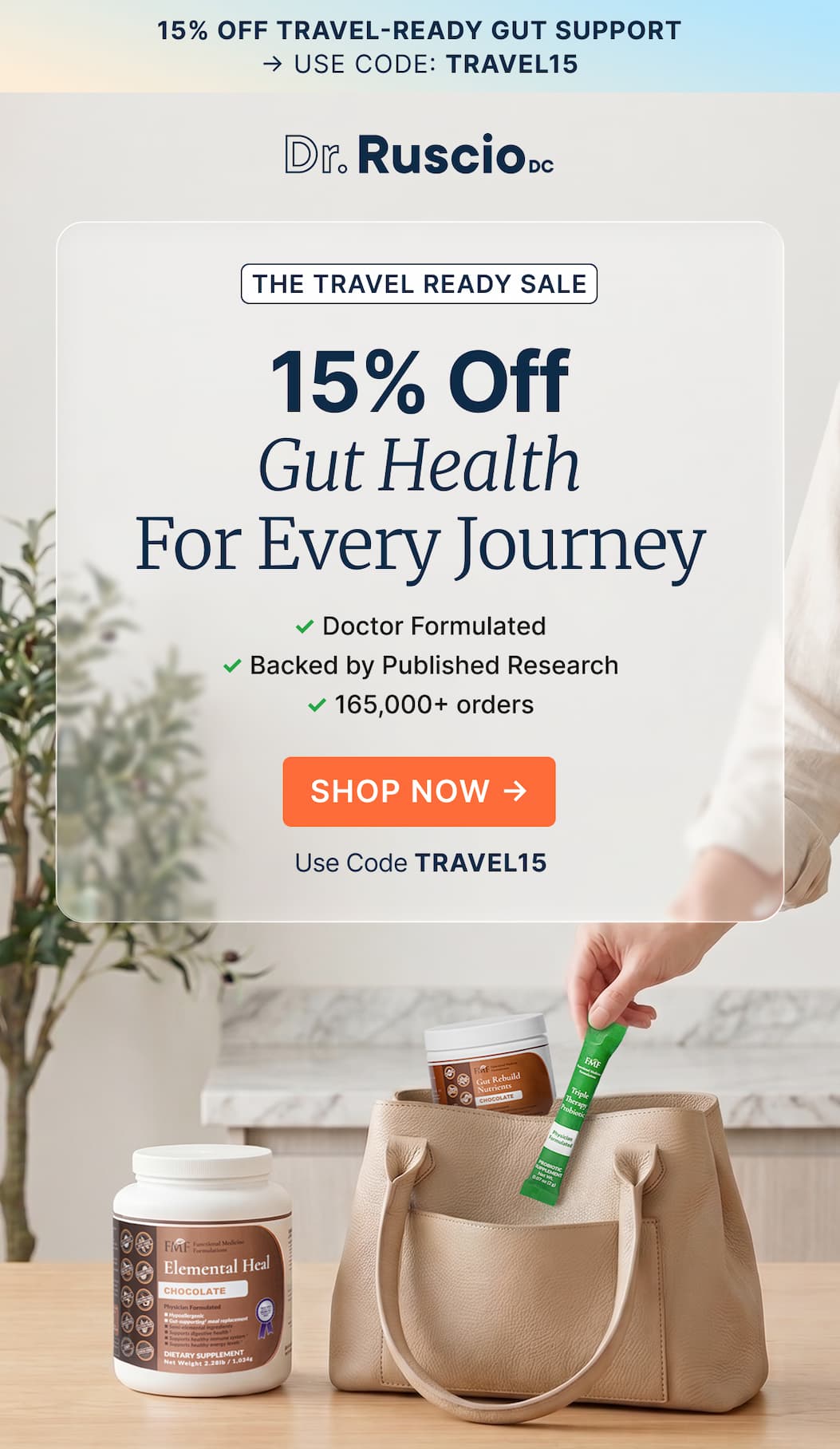 15% Off Gut Health For Every Journey