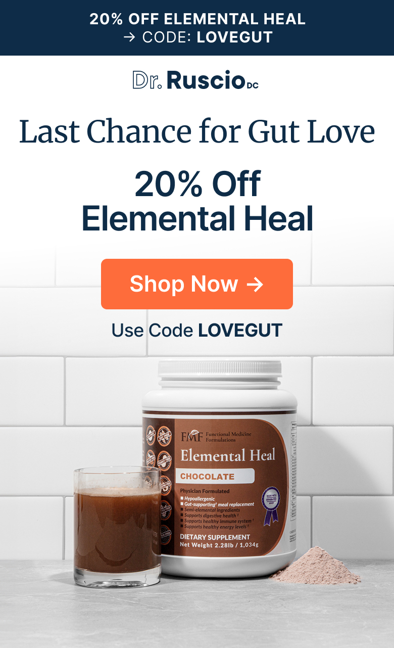 Last Chance for Gut Love. 20% Off Elemental Heal