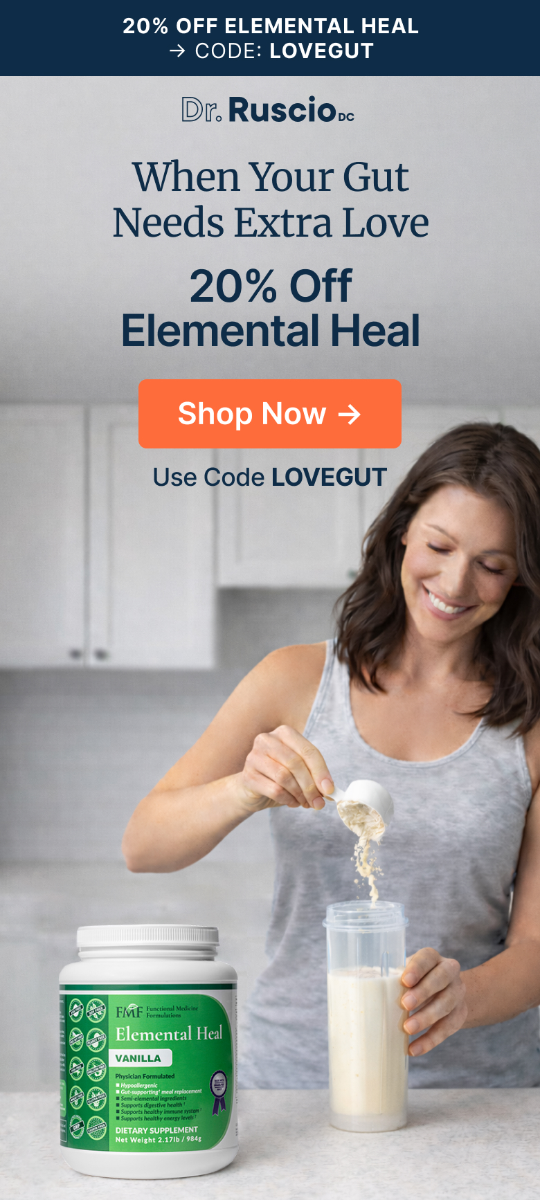 When Your Gut Needs Extra Love. 20% Off Elemental Heal