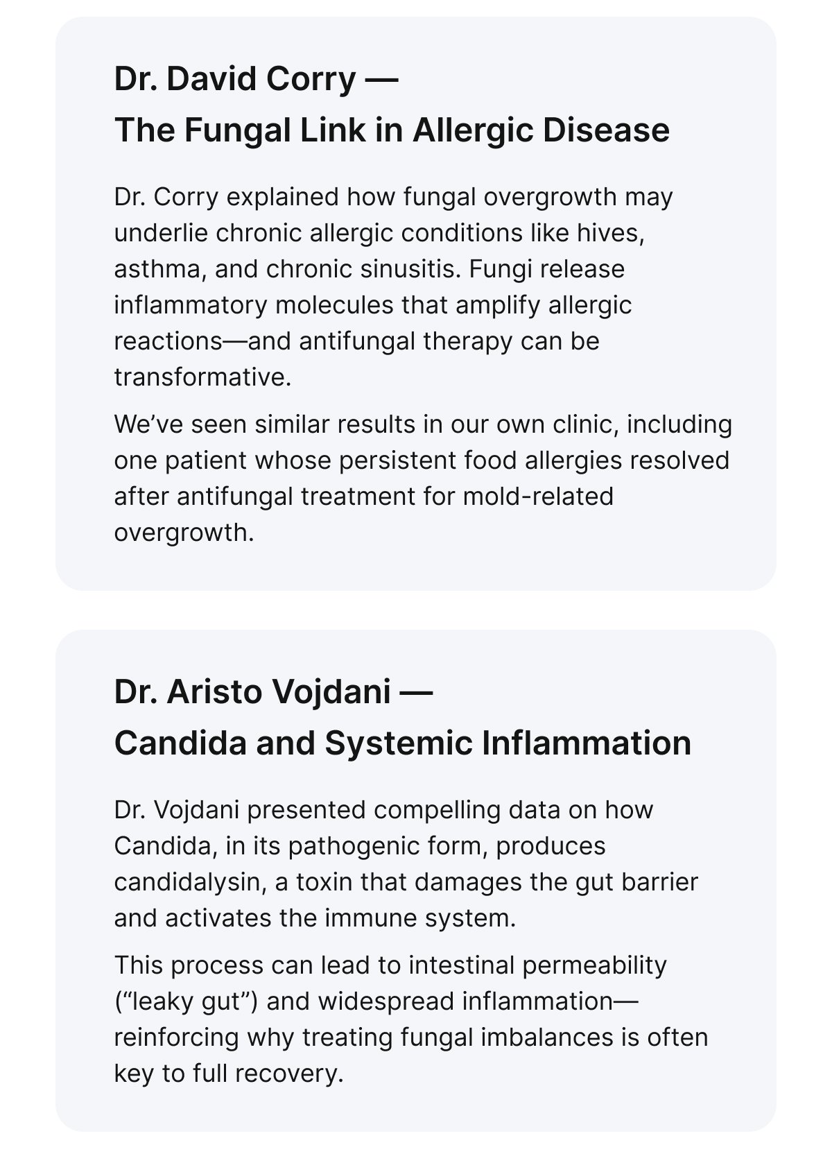 Dr. David Corry - The Fungal Link in Allergic Disease