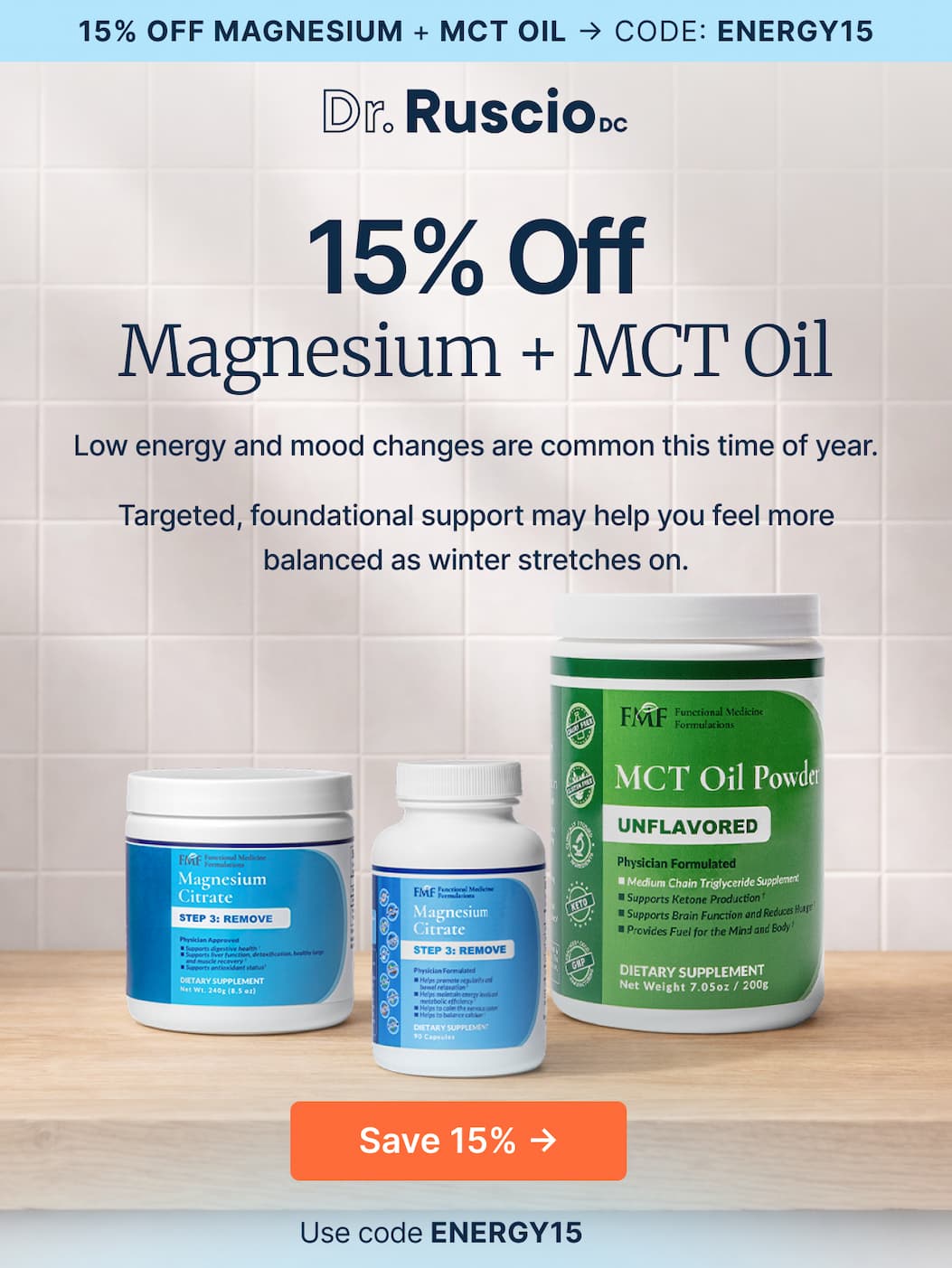 15% Off Magnesium + MCT Oil