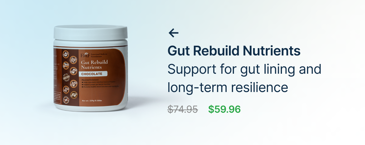 Gut Rebuild Nutrients Support for gut lining and long-term resilience