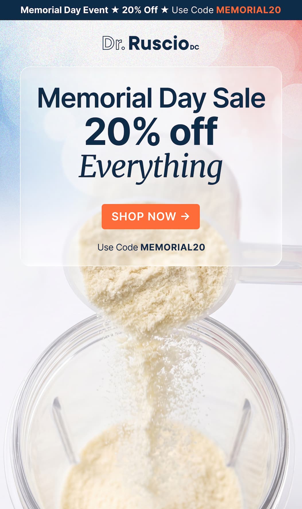 Memorial Day Sale 20% off Everything