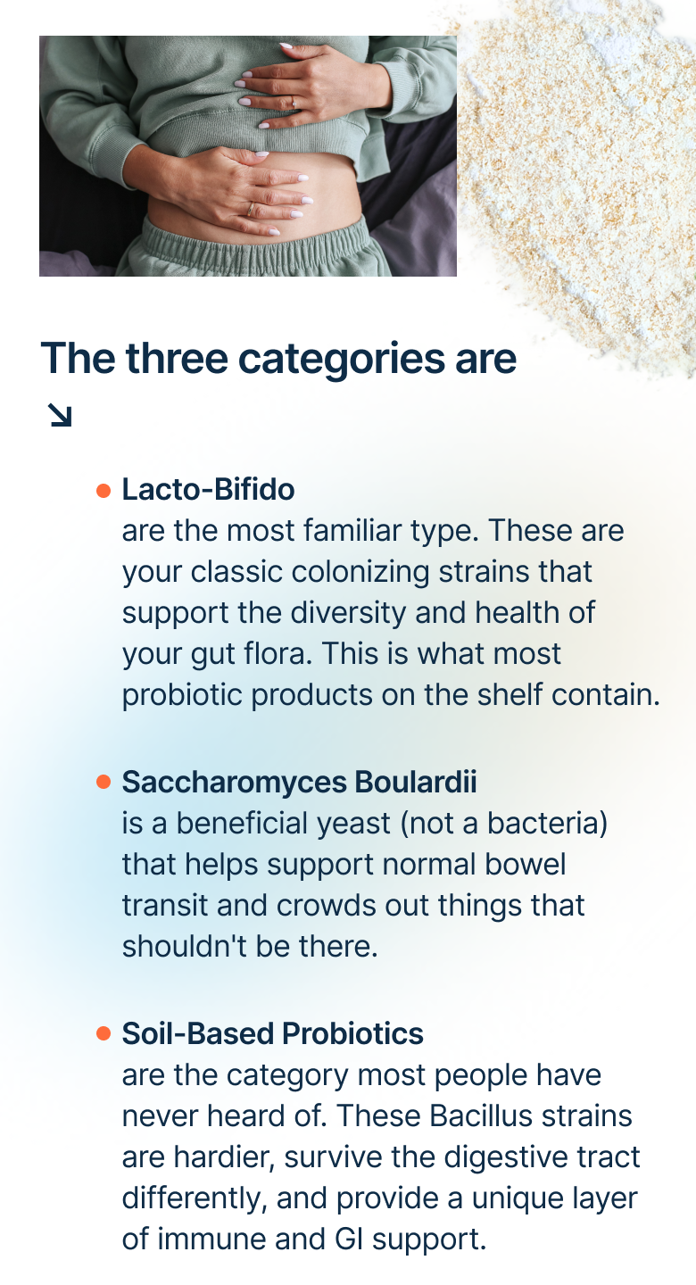 The three categories are