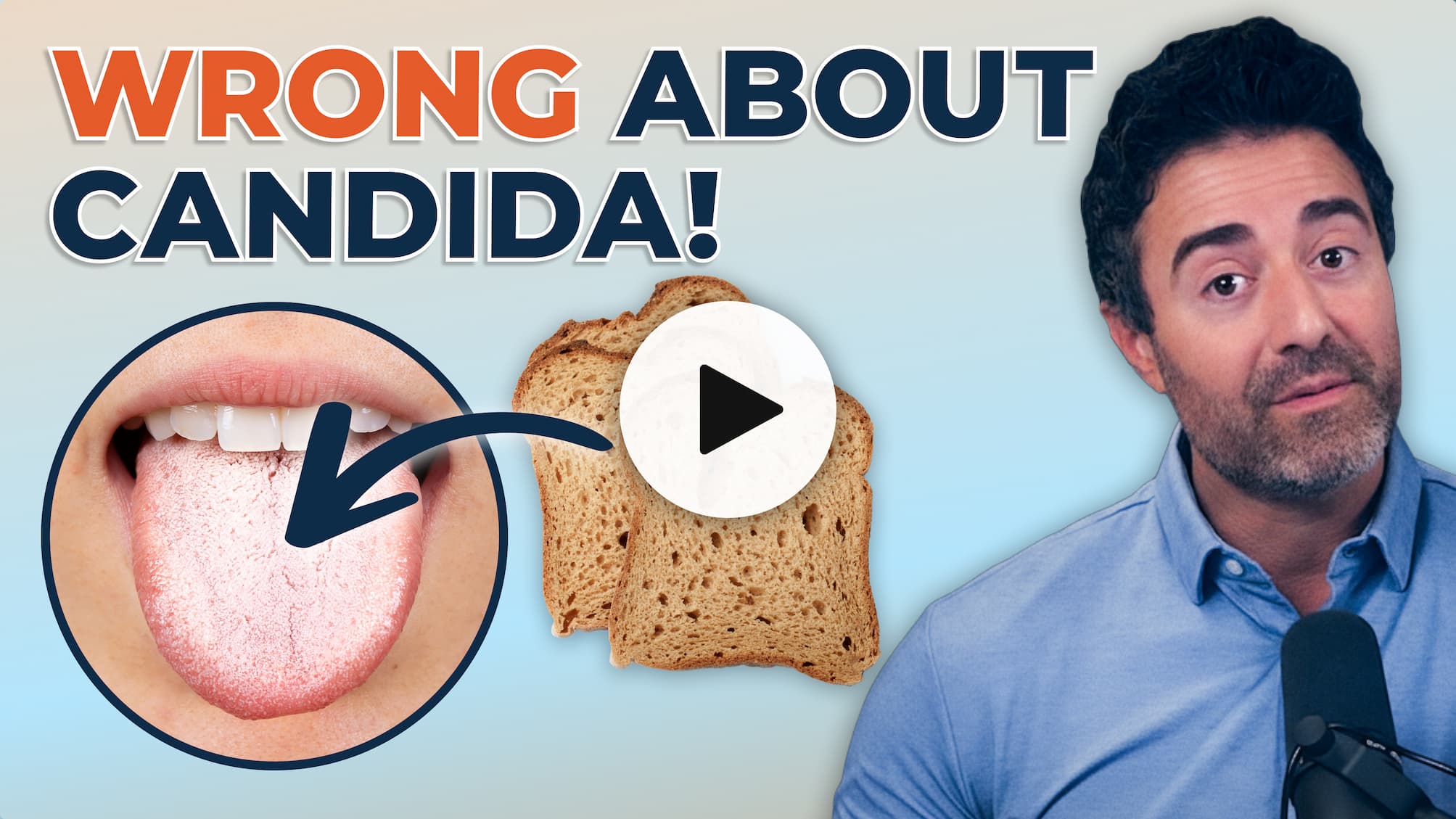 Video still from podcast titled, "Top 8 Candida Treatment Myths (& What Actually Works)" with link to watch on YouTube