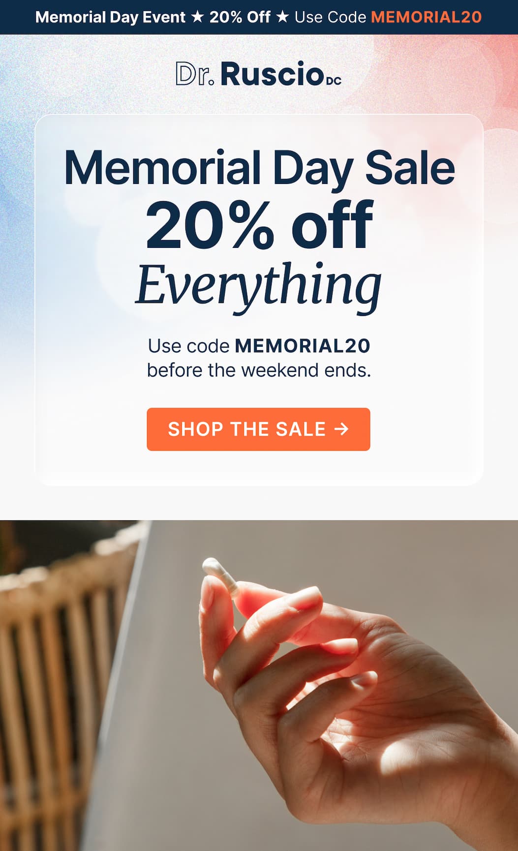 Memorial Day Sale 20% off Everything