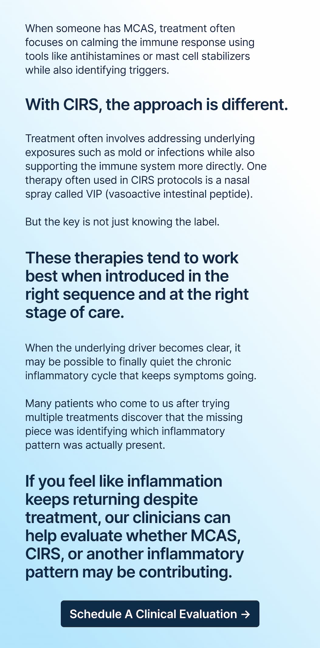 When someone has MCAS, treatment often focuses on calming the immune response using tools like antihistamines or mast cell stabilizers while also identifying triggers.